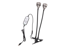 2026 luz de Crecimiento Led para Plantas com Duas Cabeças, Luz de Complemento para Suculentas, Lâmpada de Cultivo com Clip, Alimentada por Usb