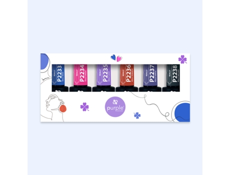 Verniz Gel Roxo Caixa Coleção Really 6uni.