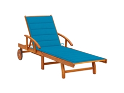 Vidaxl Espreguiçadeira De Jardim Com Almofadão Madeira Acácia Maciça