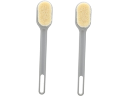 Conjunto De 2 Escovas Massagem Vicasky Com Cabo Longo E Cerdas Nylon Macio Para Banheiro