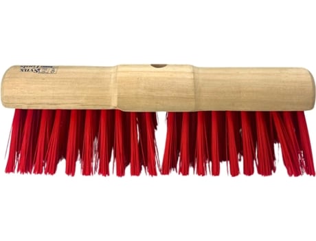 Vassoura SYNX TOOLS Municipal Nylon 45Cm Vassouras Vassoura de Exterior Cerdas Duras/Vassoura Cabeça Redonda Vassoura Municipal Sem Cabo