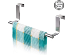 Suporte Para Toalhas De Aço Inoxidável Com Uma Única Barra, Para Cozinha, Sem Furos, Para Pendurar Na Porta Do Armário