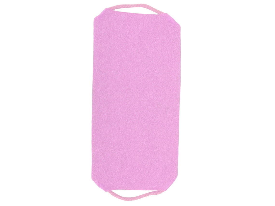 Toalha de Banho Esfoliante Elástica 2026 com Alça, Material: Poliéster + Nylon + Fibra de Bambu, Cor Rosa