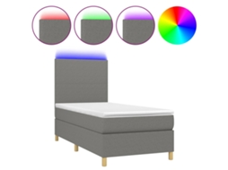 Box Spring Bed, Box Spring Beds Vidaxl Cinzeto Tecido (80 X 200 Cm)