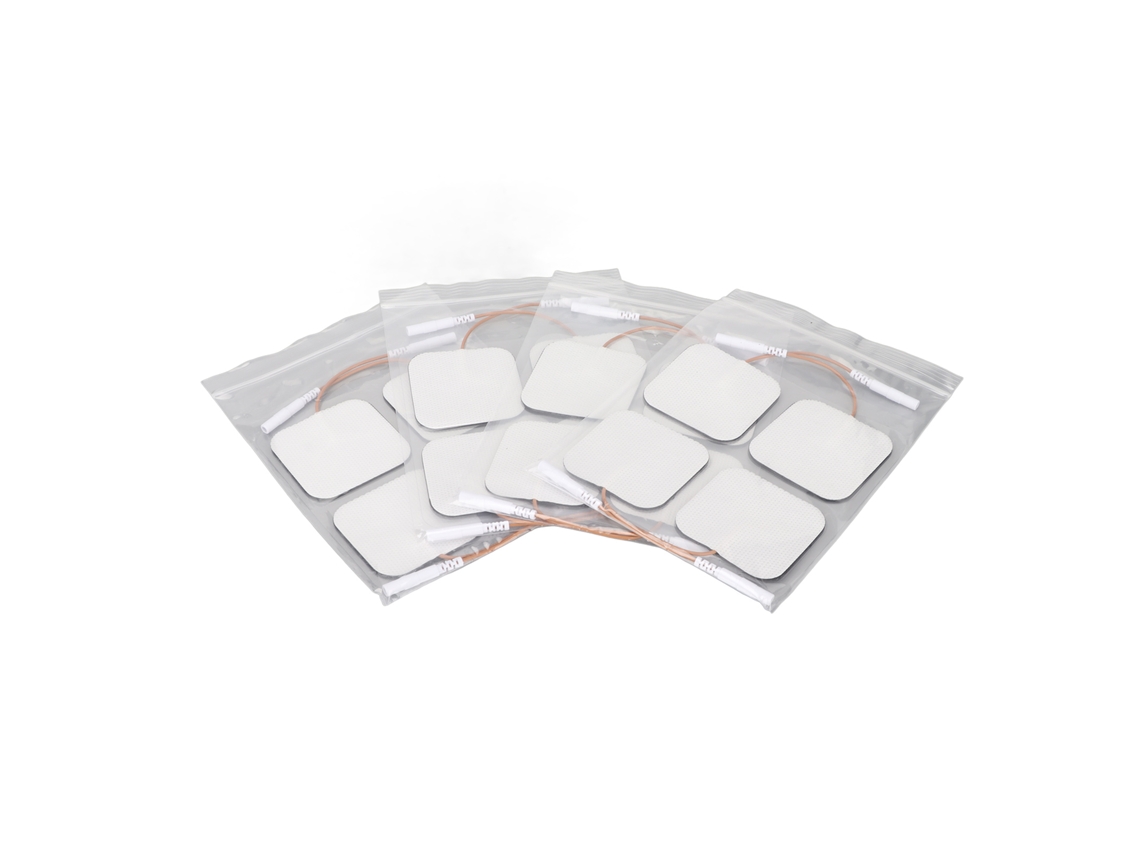 16 Peças De Eletrodos Quadrados Reutilizáveis De 5,08 Cm Para Máquina Tens