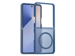 Capa Dobrável Magnética Para Celular Samsung, Fosca E Resistente A Quedas.azul Escuro, Samsung Z Flip 6