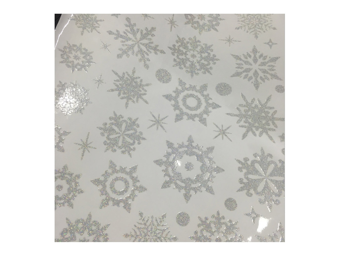 Sticker Decorativo De Neve Autoadesivo Removível Prata