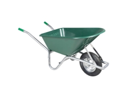 Vidaxl Carrinho De Mão Verde 90 L 150 Kg Aço Galvanizado E Plástico