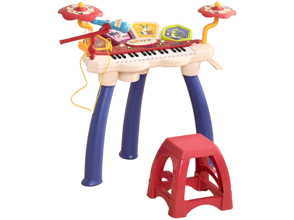 Piano Eletrónico Para Criança Abs E Pp Cor Multicor 74x32,2x71 Cm Aiyaplay