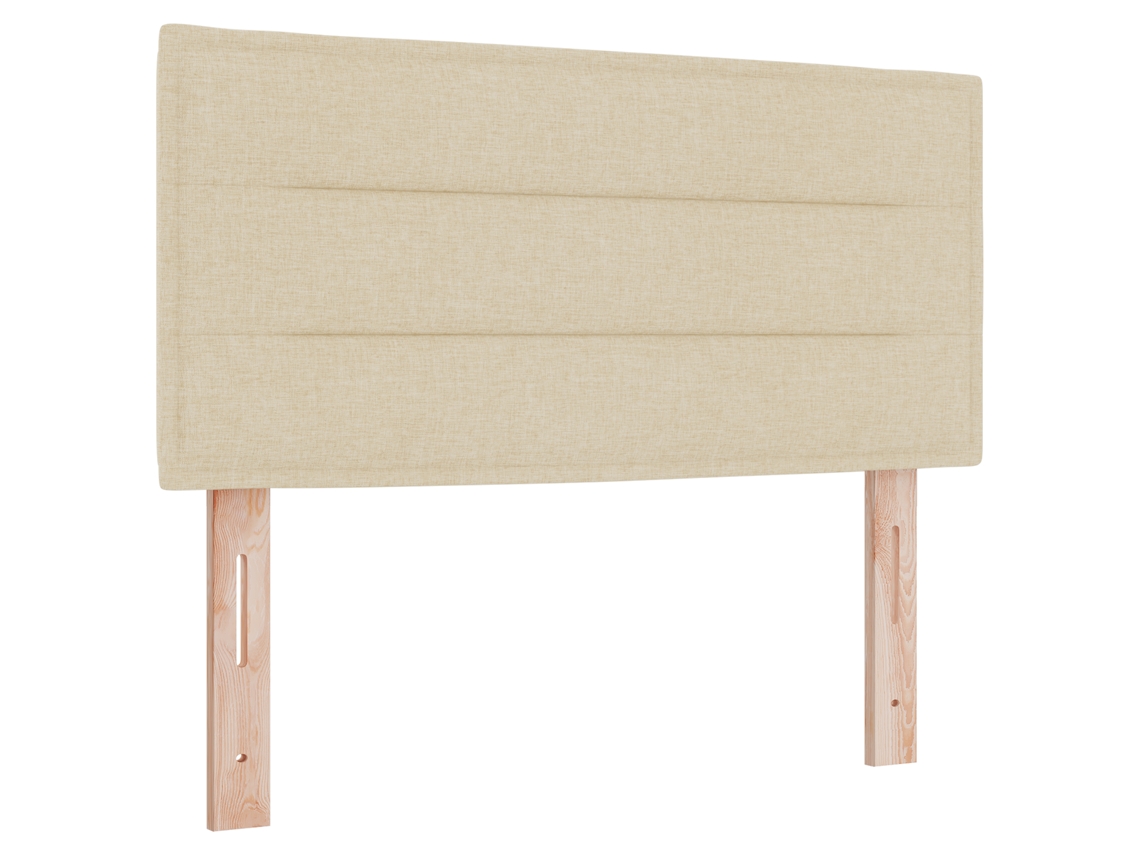 Conjunto 1 Cama Box Vidaxl Creme Tecido (100 X 200 Cm)