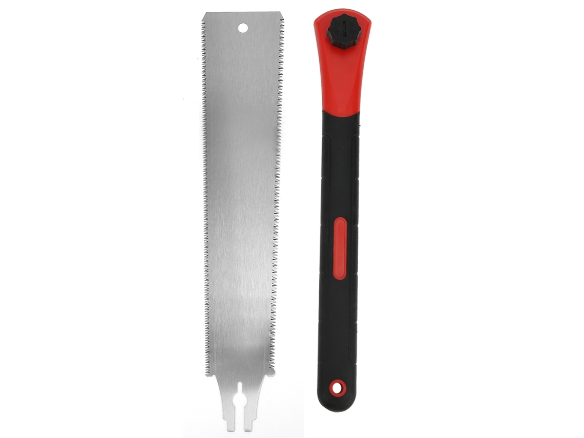 Serra Manual de Dupla Bevel com Lâmina Sk5 318mm para Carpintaria, Alça Tpr, Cortes Precisos