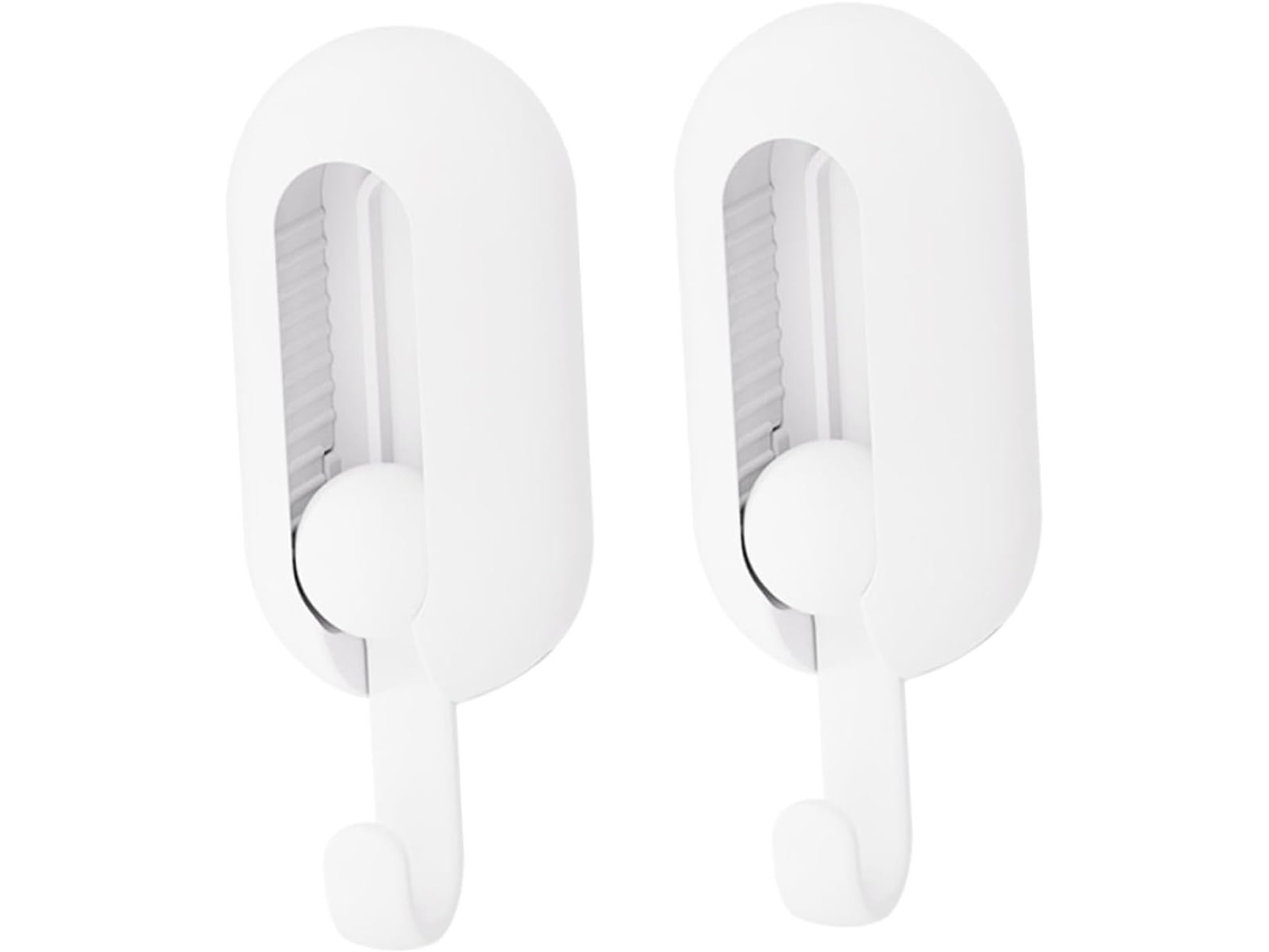 Conjunto De 2 Ganchos Adesivos Ajustáveis, Sem Necessidade De Furar
