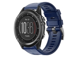 Lurelia Pulseira De Relógio Garmin Fenix 3 Silicone Safira Azul Marinho, Acabamento Moderno
