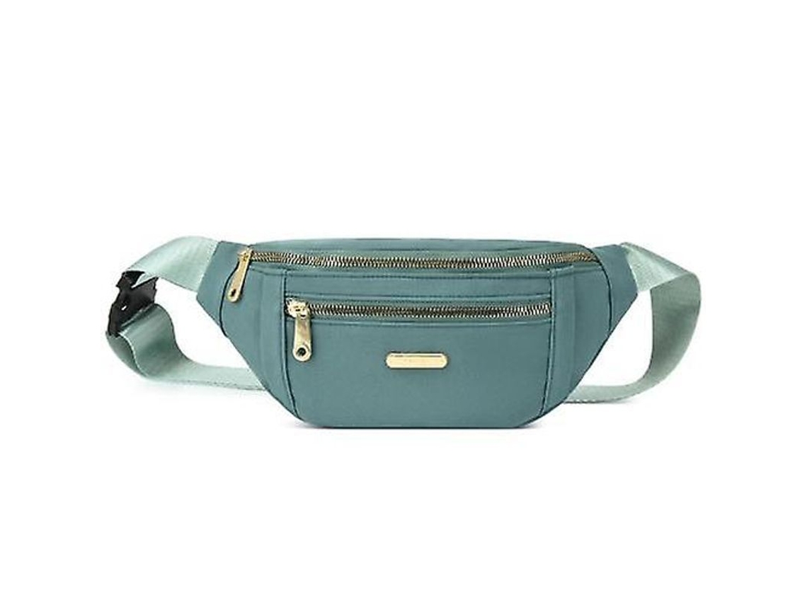 2026 bolsa de Cintura para Mulher Impermeável Nylon Poliéster com 3 Bolsos Cremalheira Ajustável Mochila Cintura Viagem Esportes