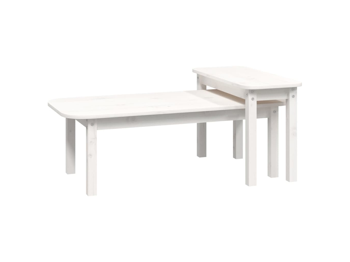 Coffee Table Set, Coffee Table Sets Vidaxl Branco Madeira De Pinho (n/a)