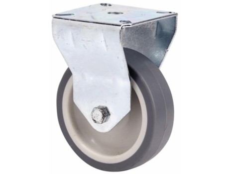 Roda Fixa 401-050-2 Poliamix Borracha Cinza Eixo Liso ALEX