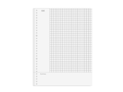 A4 Cornell Notes Refill Pad, 60 Sheets, Branco, Detachable Organizable, Loose Leaf