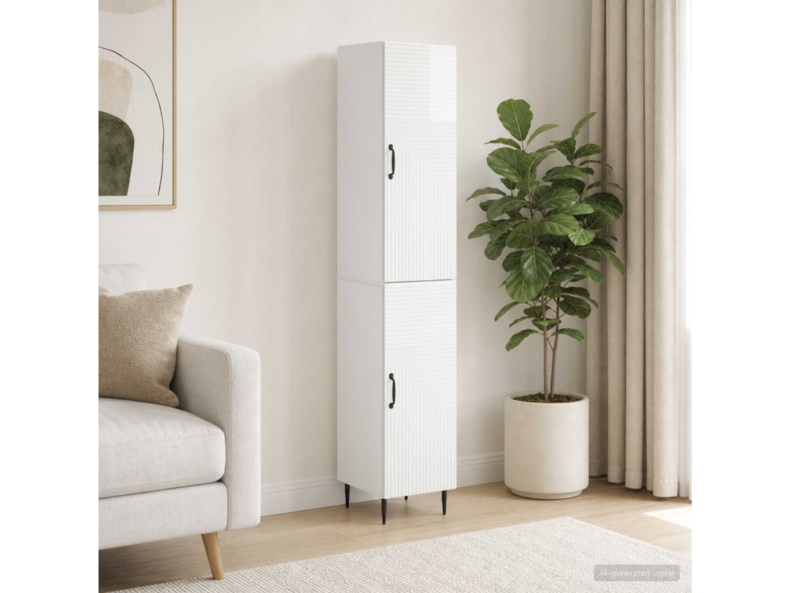 Vidaxl Conjunto De Gabinete 2 Unid. Branco Brilhante
