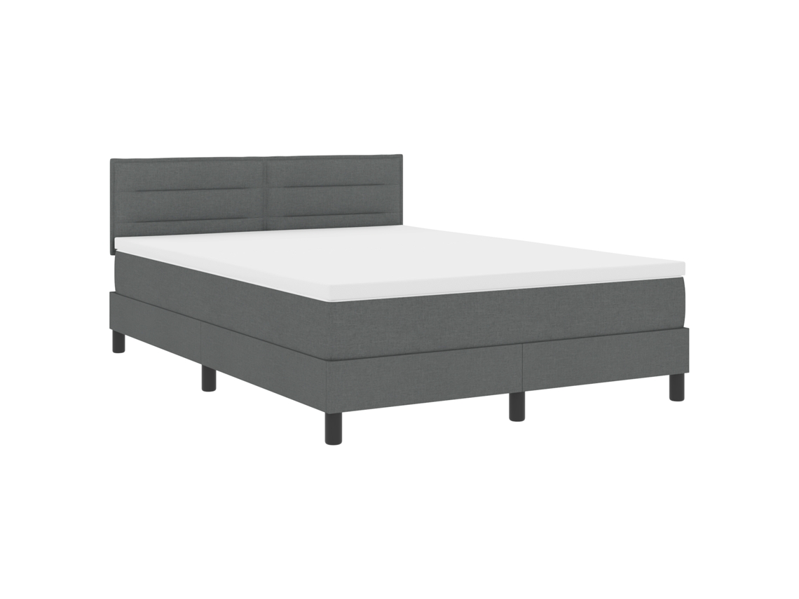 Conjunto 1 Cama Box Vidaxl Cinzento Tecido (160 X 200 Cm)