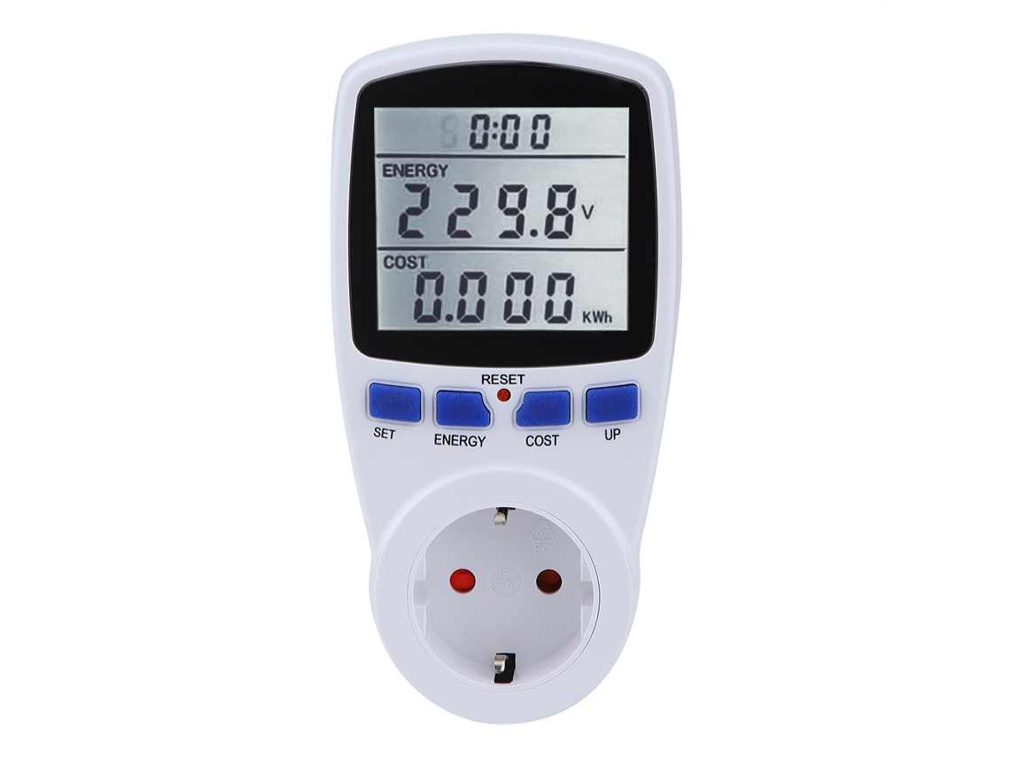 Tomada De Medição De Energia Com Retroiluminação (medição Inteligente Multifuncional, Retroiluminação Branca Padrão Europeu 230v)