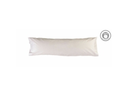Capa de almofada HOSTELINE IRIS (Branco - 45 x 100 cm)