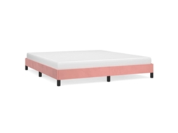 Bed Frame, Bed Frames Vidaxl Cor-de-rosa Veludo (180 X 200 Cm)