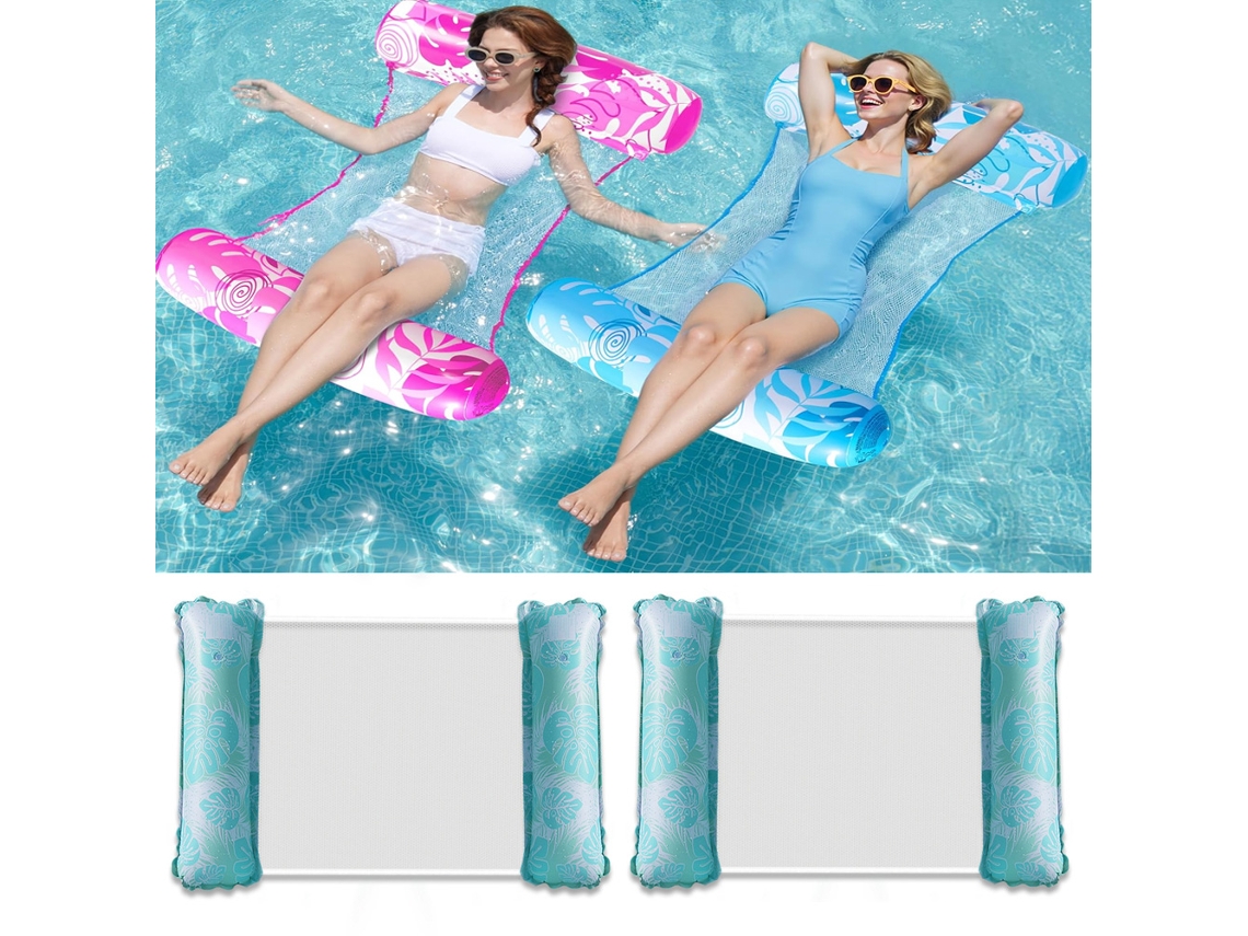 Boias Infláveis ​​para Piscina Para Adultos, Pacote Com 2 Unidades, Boias Multifuncionais 4 Em 1 Para Piscina, Boias De Piscina, Cadeiras De Descanso,