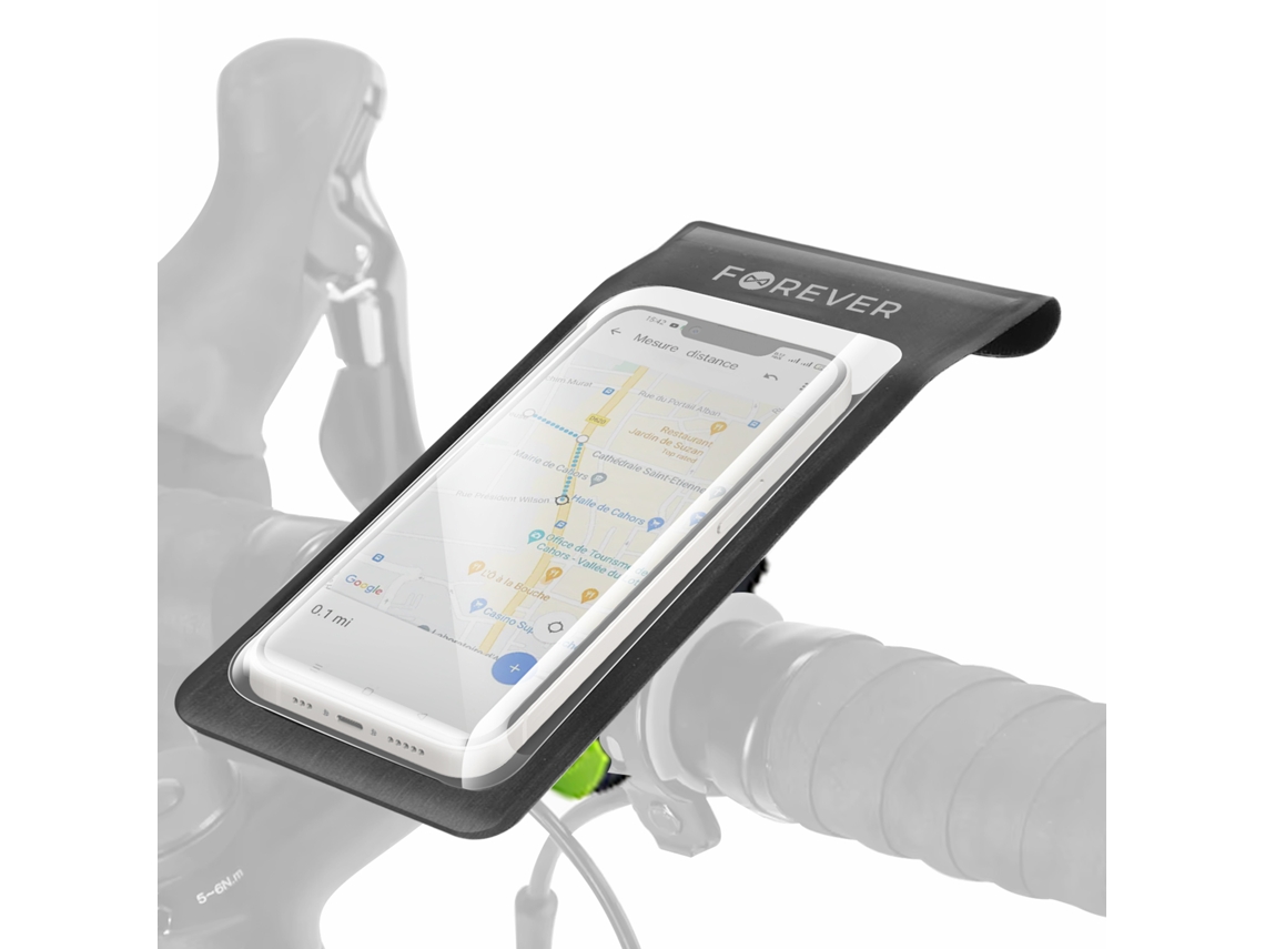 Forever Suporte De Bicicleta À Prova Dágua Smartphone 6,8 Fixação No Guidão Preto