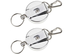 Porta-chaves Com Corrente Extensível Em Cabo De Aço, Argola Para Chaves E Cordão Anti-perda Para Identificação, Com Cordão Resistente A Rasgos De