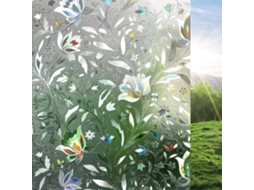 Película Autoadesiva Para Janelas, 40, 70cm X 200cm, Proteção Solar E Privacidade Com Aderência Estática, Estampa Rainbow Tulip Tf 60x200cm