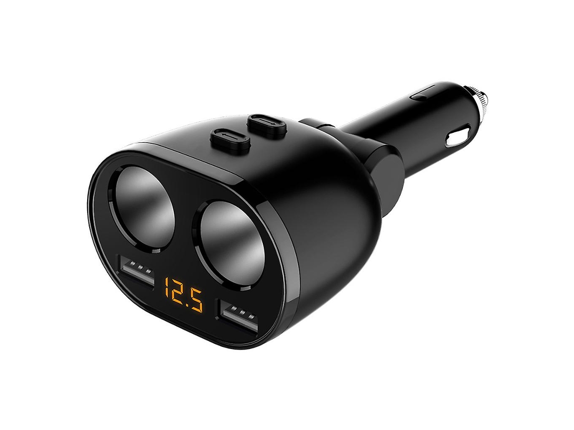 Divisor de Isqueiro de 2 Soquetes 100W 12-24V Carregador de Carro 4 Tomadas Usb para Gps ALLINLESS