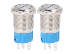 Interruptor Push Button Momentâneo Reset 16mm Led 24vdc 5 Pinos | S/MARCA