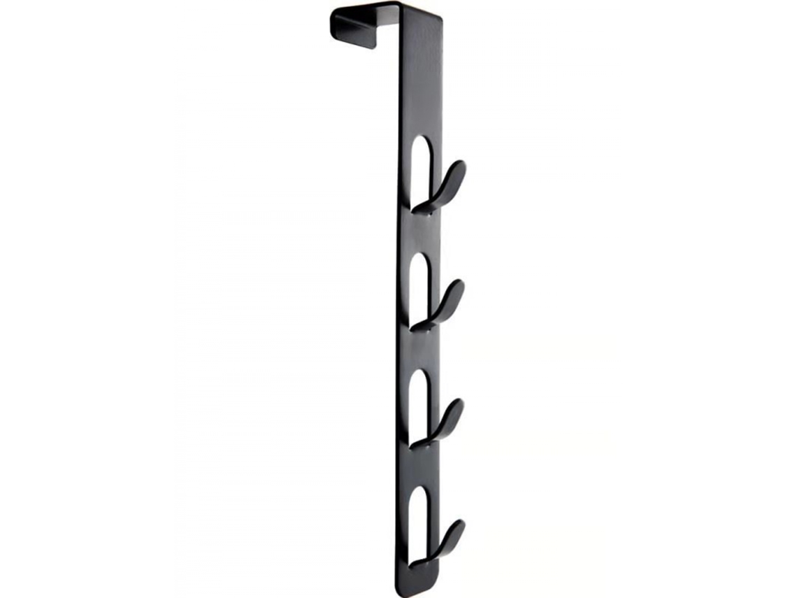 Lurelia Gancho De Porta, Pack Com 2, Em Ferro, Para Toalhas E Roupas, 28,5 X 4 Cm, Preto