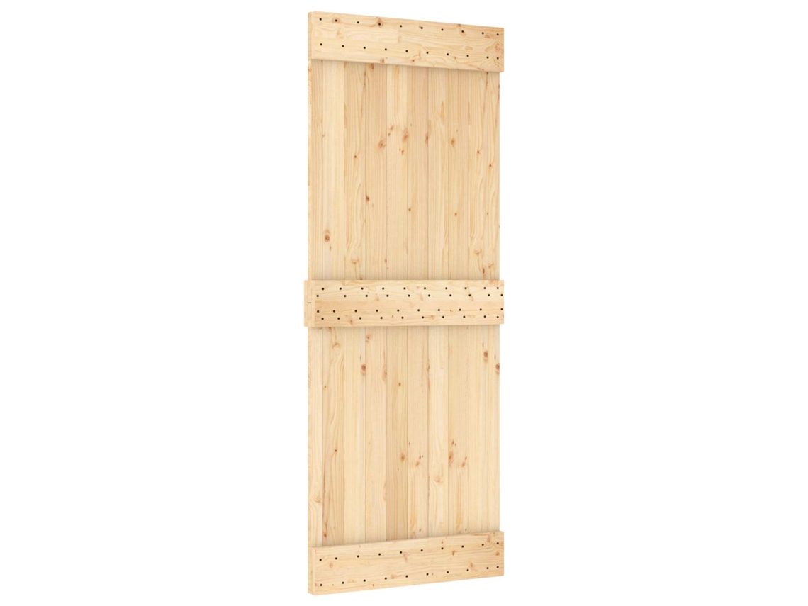 Maison Exclusive - Porta Deslizante Narvik Natural E Preto 80 X 210 Cm (152,5 Cm)