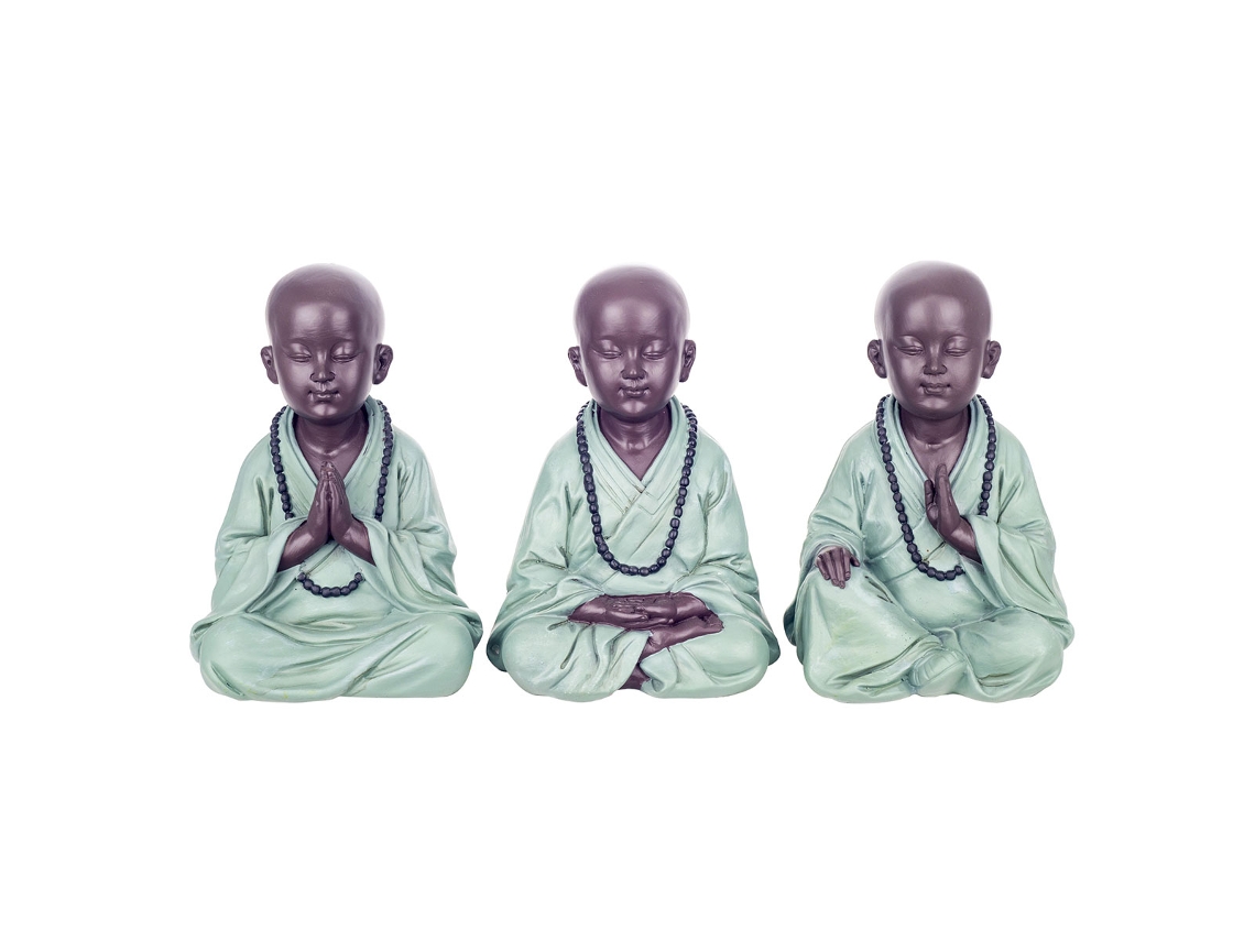 Figura Decorativa BY SIGRIS monge orando 3 unidades