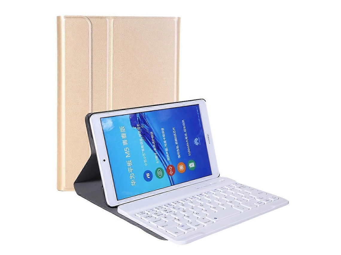Teclado Bluetooth Destacável A0m5 + Capa De Couro Ultrafina Com Abertura Horizontal Para Tablet Huawei Mediapad M5 E Honor Tab 5 De 8 Polegadas, Com S