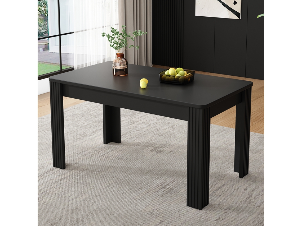Mesa Retangular Preta Moderna N634p215552s VELTRIX