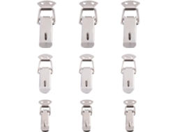 Conjunto De 9 Fechos De Mola De Ferro Prateado Com Estrutura Simples E Integrada Para