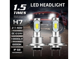 Lâmpadas H7 LED Canbus, farol baixo, 6000K, IP68 | S/MARCA
