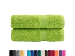 Toalha de Mãos Premium Solund 2 Pcs 50x100cm 600gsm Verde Maçã HARLANV1