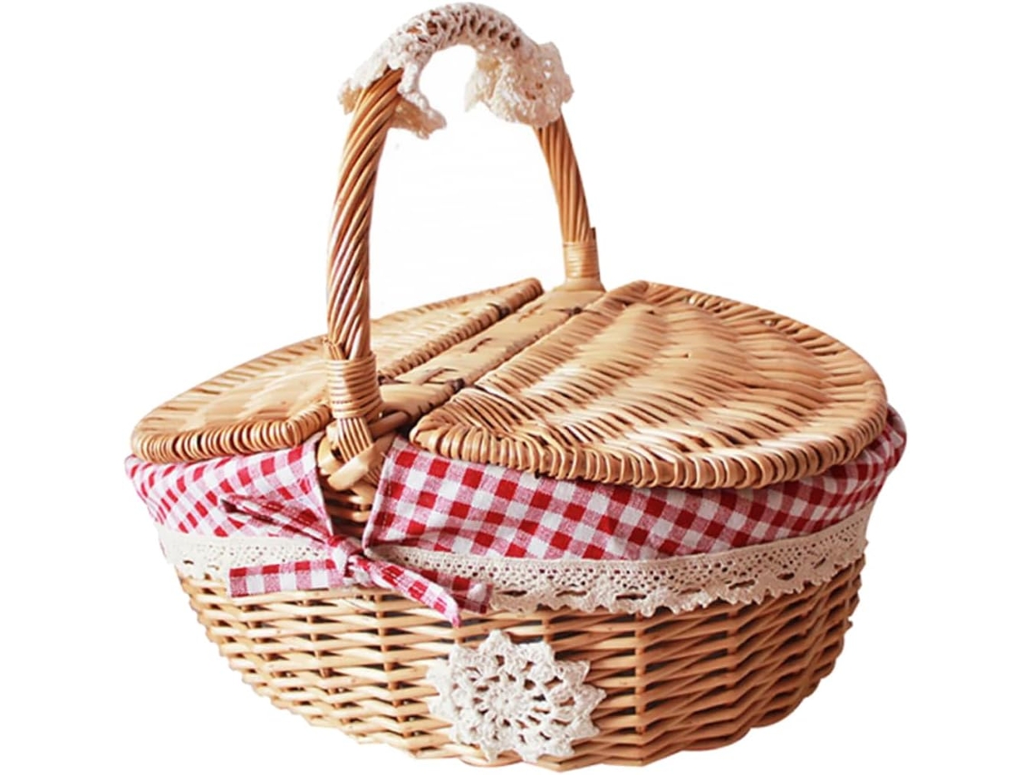 Cesto De Armazenamento Em Estilo Retrô, Cesto Para Servir Frutas E Alimentos, Decoração Para Casa