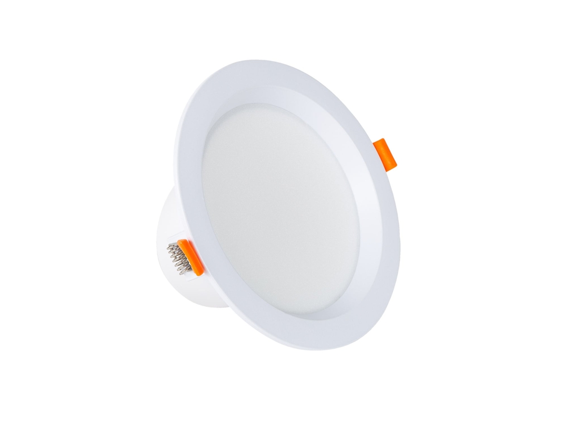 Downlight Led 12w Circular Lux Corte Ø 125 Mm Ip44 No Flicker 4000k Branco Neutro