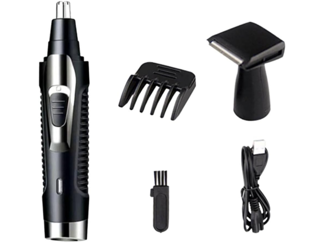 Aparador De Pelos Do Nariz Elétrico Multifuncional Para Homens, Preto