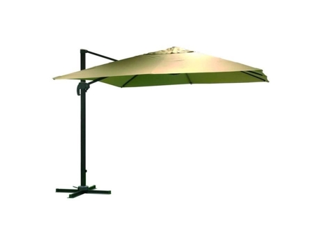 Alu Premium - Guarda-sol De Jardim Deslocado 3x3m, Cor Bege