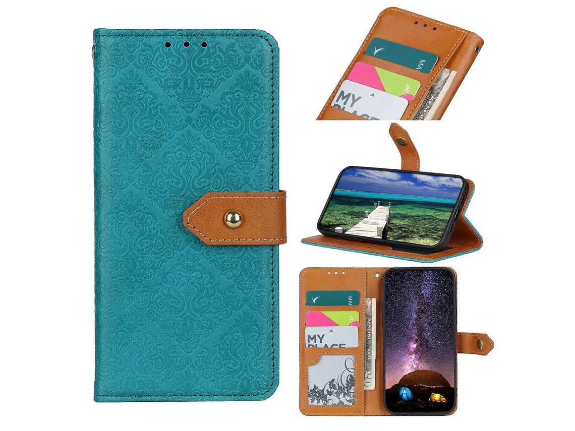 Capa De Couro Com Estampa Floral Europeia Para Nokia G22 4g