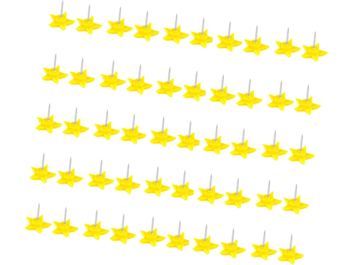 100 Alfinetes Com Cabeça Em Forma De Estrela Para Quadros Cortiça E Tachinhas Cinco Pontas Avisos