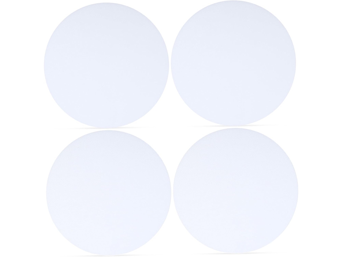 Conjunto De 4 Difusores De Luz Inferiores Em Pvc Branco Para Luminárias Pendentes.