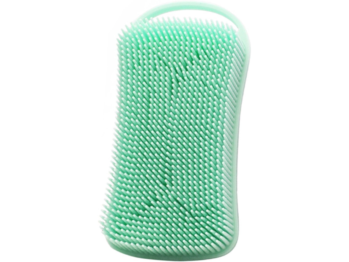 Escova De Banho Silicone Dupla Face, Escova Esfoliante E Massageadora Para Corpo Cabelo Com Gancho, Limpeza Suave Para