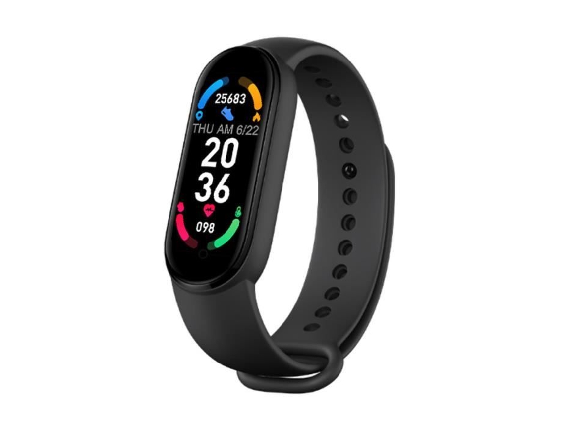 M6 Common Styleblack-M6 Cross Pulseira Esportiva Inteligente Monitoramento de Frequência Cardíaca e Pressão Arterial AIHONTAI