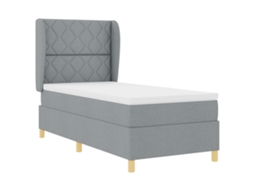 Colchão Pocket Spring Confortável Vidaxl Cinzento-claro Tecido (90x190 Cm)